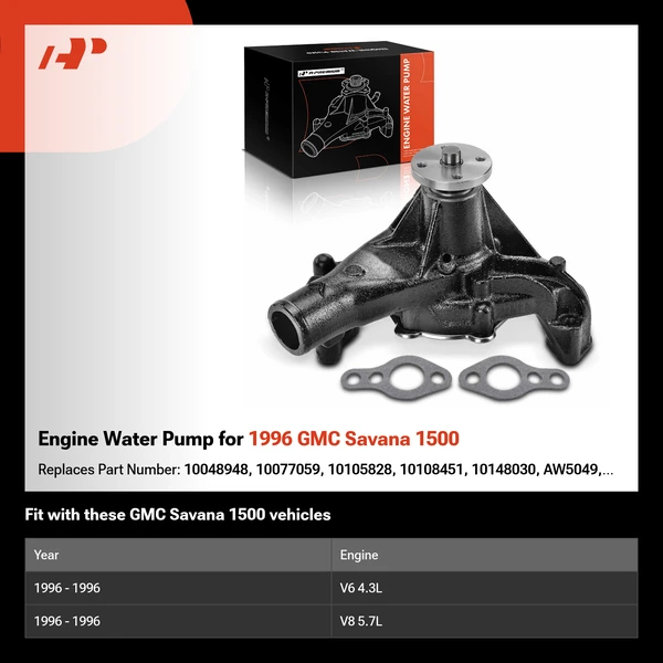 Engine Water Pump for 1996 GMC Savana 1500