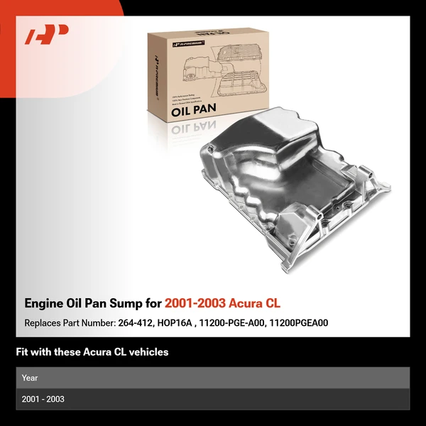 Engine Oil Pan Sump for 2001-2003 Acura CL