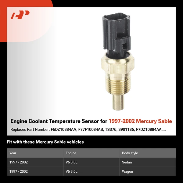 Engine Coolant Temperature Sensor for 1997-2002 Mercury Sable