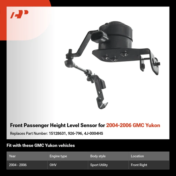 Front Passenger Height Level Sensor for 2004-2006 GMC Yukon