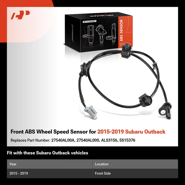 Front ABS Wheel Speed Sensor for 2015-2019 Subaru Outback