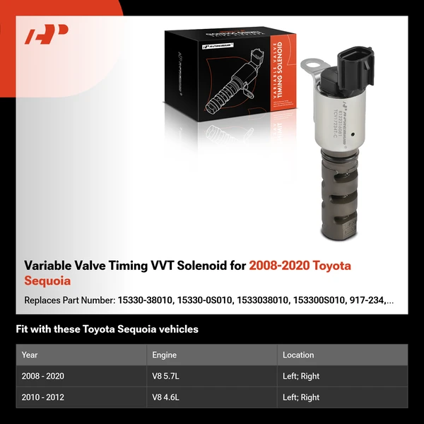 Variable Valve Timing VVT Solenoid for 2008-2020 Toyota Sequoia
