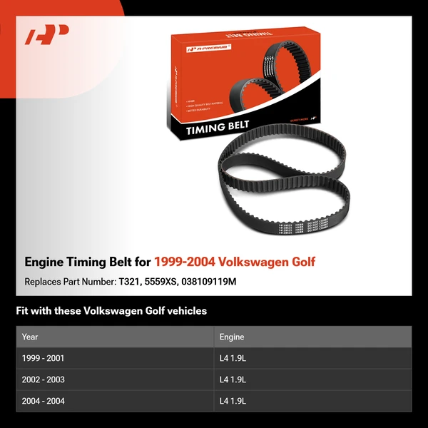 Engine Timing Belt for 1999-2004 Volkswagen Golf