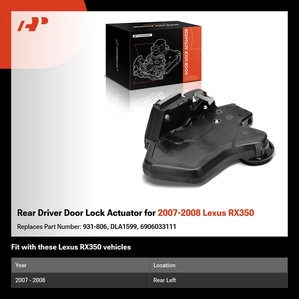 Rear Driver Door Lock Actuator for 2007-2008 Lexus RX350