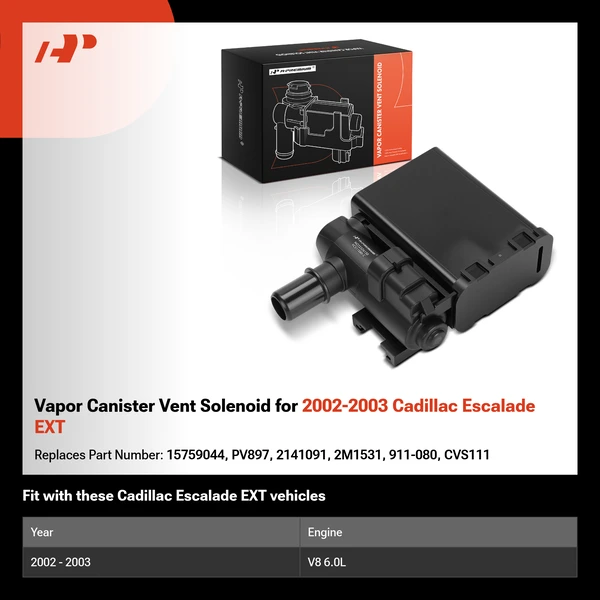 Vapor Canister Vent Solenoid for 2002-2003 Cadillac Escalade EXT