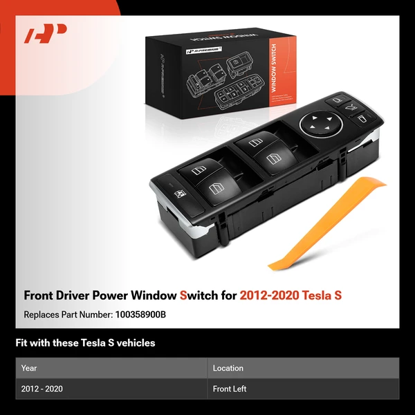 Front Driver Power Window Switch for 2012-2020 Tesla S
