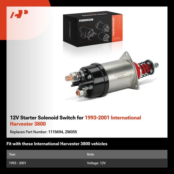 12V Starter Solenoid Switch for 1993-2001 International Harvester 3800