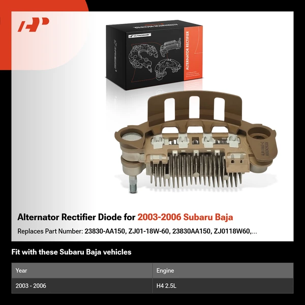Alternator Rectifier Diode for 2003-2006 Subaru Baja