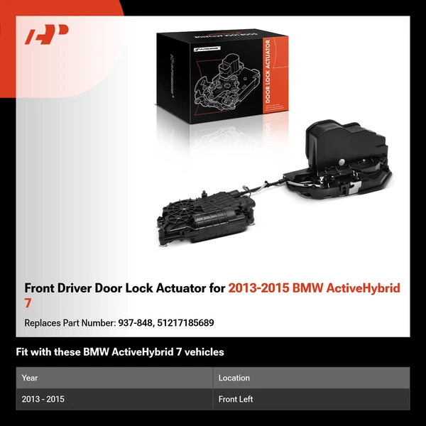Front Driver Door Lock Actuator for 2013-2015 BMW ActiveHybrid 7