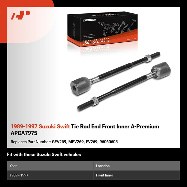 1989-1997 Suzuki Swift Tie Rod End Front Inner A-Premium APCA7975