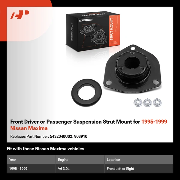 Front Driver or Passenger Suspension Strut Mount for 1995-1999 Nissan Maxima