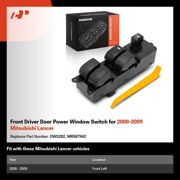 Front Driver Door Power Window Switch for 2008-2009 Mitsubishi Lancer