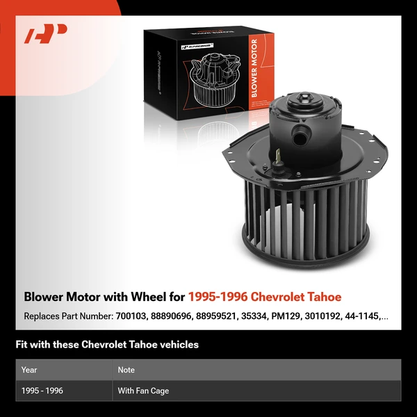 Blower Motor with Wheel for 1995-1996 Chevrolet Tahoe