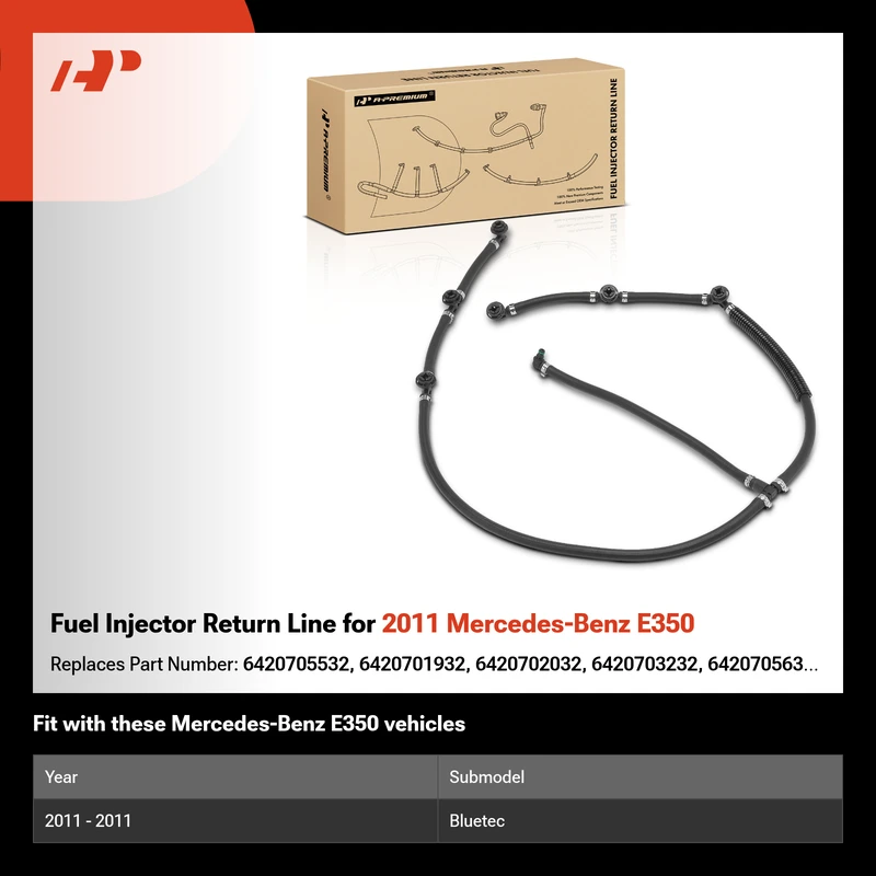 Fuel Injector Return Line for 2011 Mercedes-Benz E350