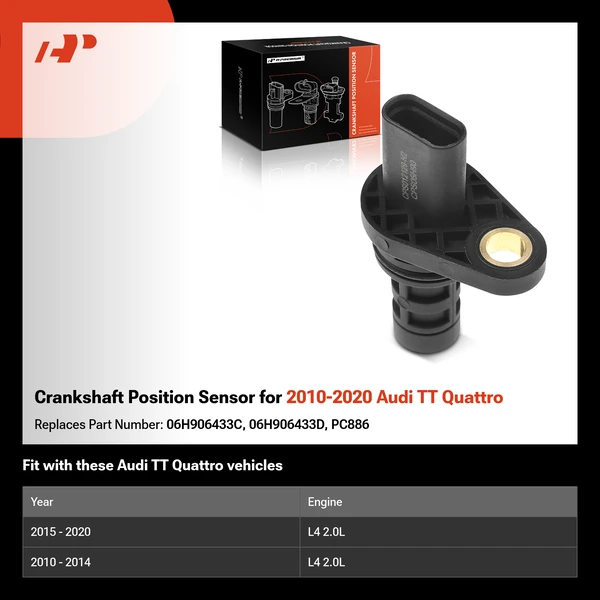 Crankshaft Position Sensor for 2010-2020 Audi TT Quattro