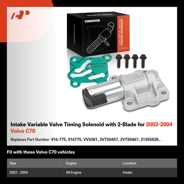 Intake Variable Valve Timing Solenoid with 2-Blade for 2002-2004 Volvo C70