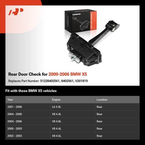 Rear Door Check for 2000-2006 BMW X5