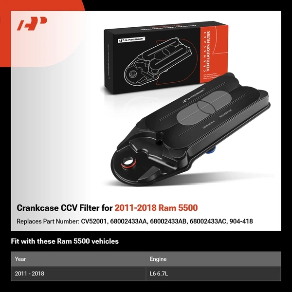 Crankcase CCV Filter for 2011-2018 Ram 5500