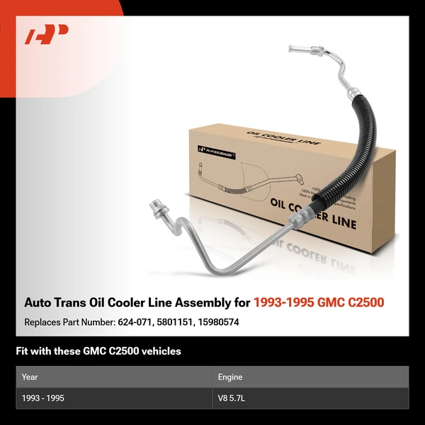 Auto Trans Oil Cooler Line Assembly for 1993-1995 GMC C2500