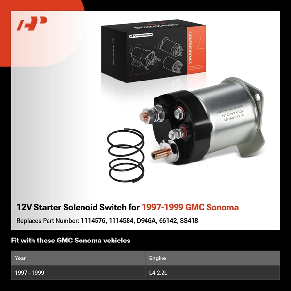 12V Starter Solenoid Switch for 1997-1999 GMC Sonoma