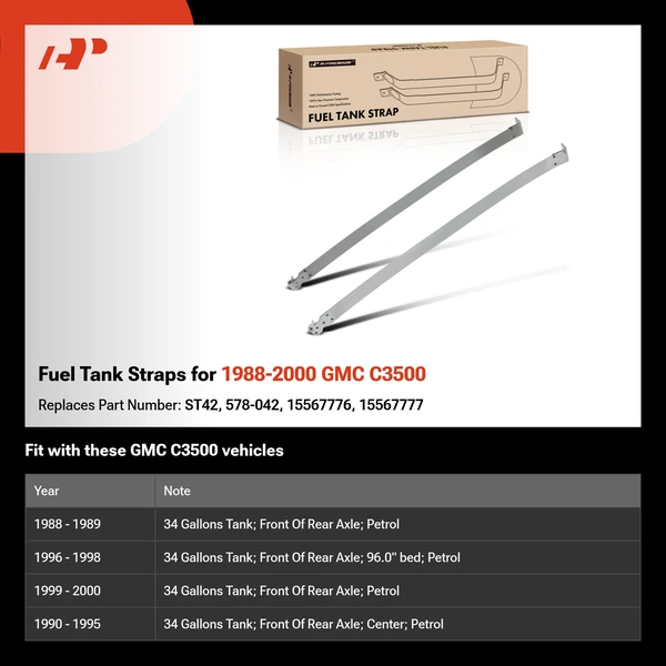 Fuel Tank Straps for 1988-2000 GMC C3500