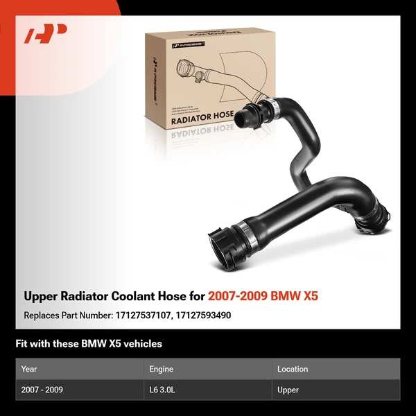 Upper Radiator Coolant Hose for 2007-2009 BMW X5