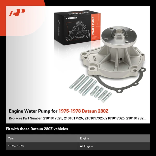 Engine Water Pump for 1975-1978 Datsun 280Z