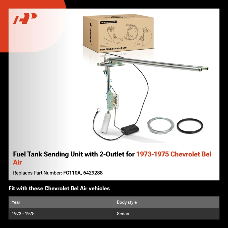 Fuel Tank Sending Unit with 2-Outlet for 1973-1975 Chevrolet Bel Air