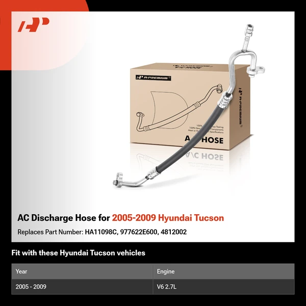 AC Discharge Hose for 2005-2009 Hyundai Tucson