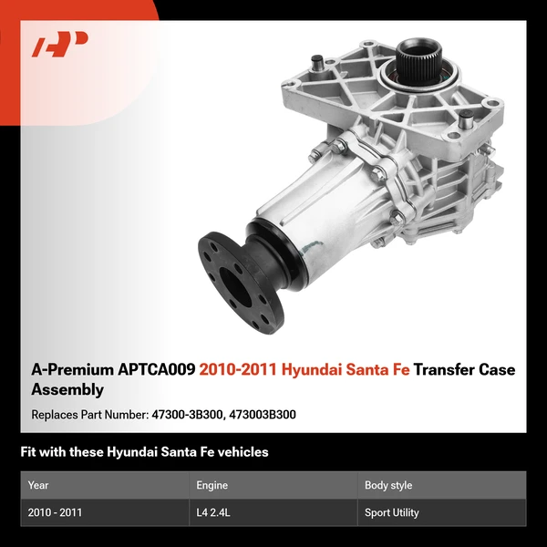A-Premium APTCA009 2010-2011 Hyundai Santa Fe Transfer Case Assembly