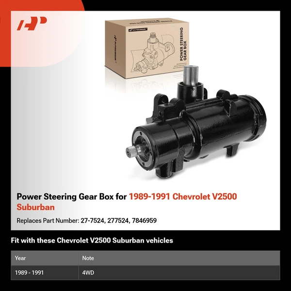 Power Steering Gear Box for 1989-1991 Chevrolet V2500 Suburban