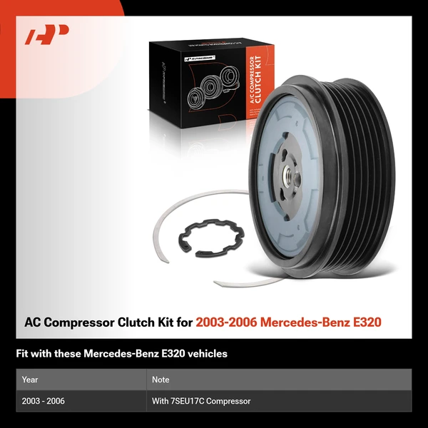 AC Compressor Clutch Kit for 2003-2006 Mercedes-Benz E320