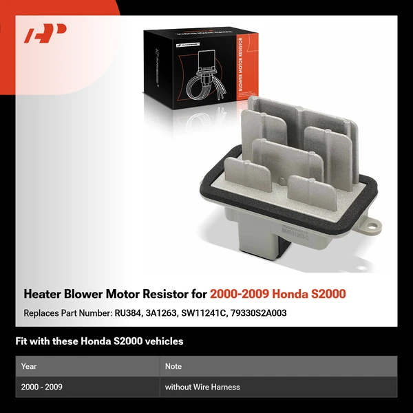 Heater Blower Motor Resistor for 2000-2009 Honda S2000