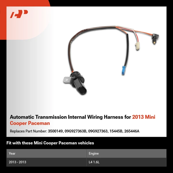 Automatic Transmission Internal Wiring Harness for 2013 Mini Cooper Paceman
