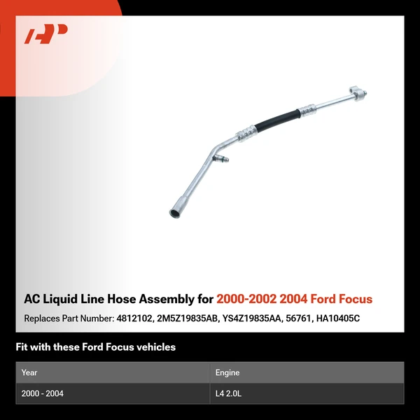 AC Liquid Line Hose Assembly for 2000-2002 2004 Ford Focus