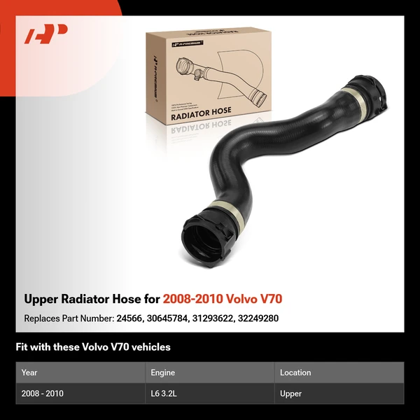 Upper Radiator Hose for 2008-2010 Volvo V70