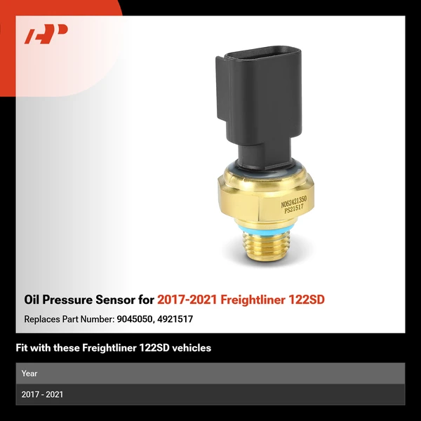 Oil Pressure Sensor for 2017-2021 Freightliner 122SD