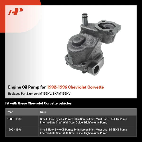 Engine Oil Pump for 1992-1996 Chevrolet Corvette