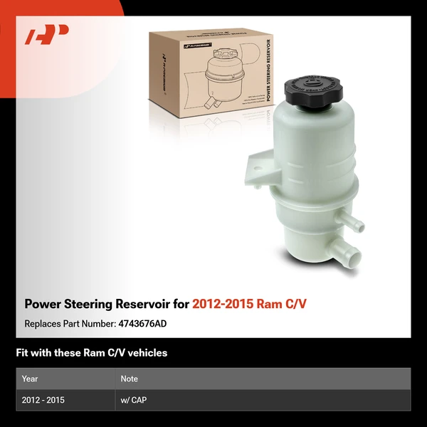 Power Steering Reservoir for 2012-2015 Ram C/V