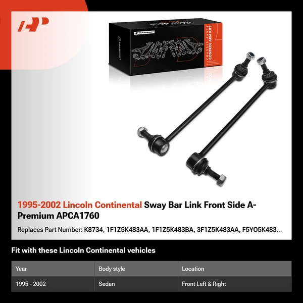1995-2002 Lincoln Continental Sway Bar Link Front Side A-Premium APCA1760