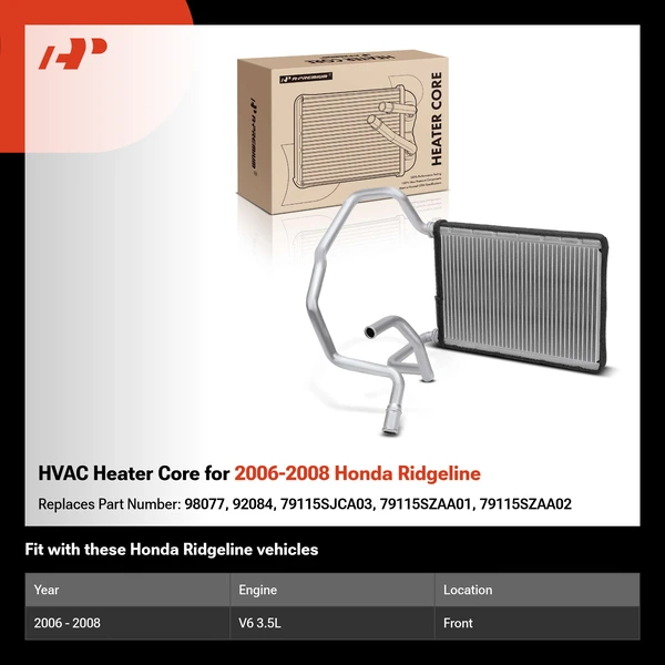 HVAC Heater Core for 2006-2008 Honda Ridgeline