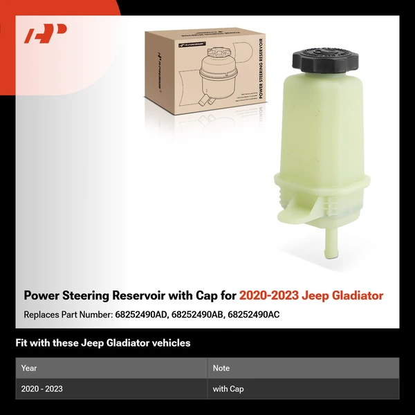 Power Steering Reservoir with Cap for 2020-2023 Jeep Gladiator