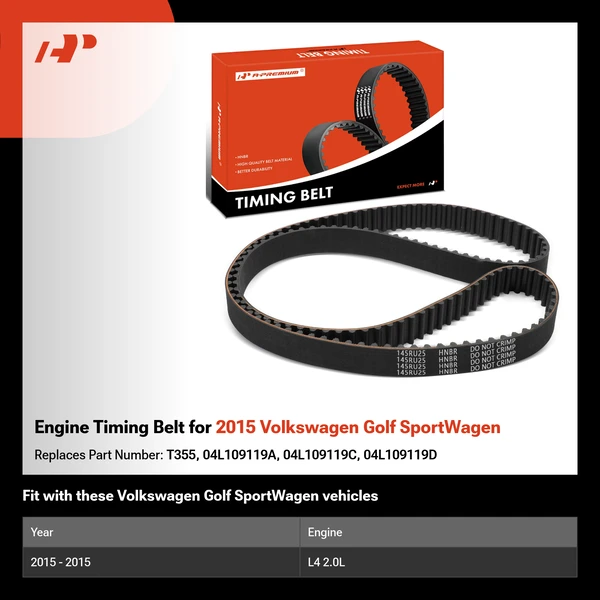 Engine Timing Belt for 2015 Volkswagen Golf SportWagen