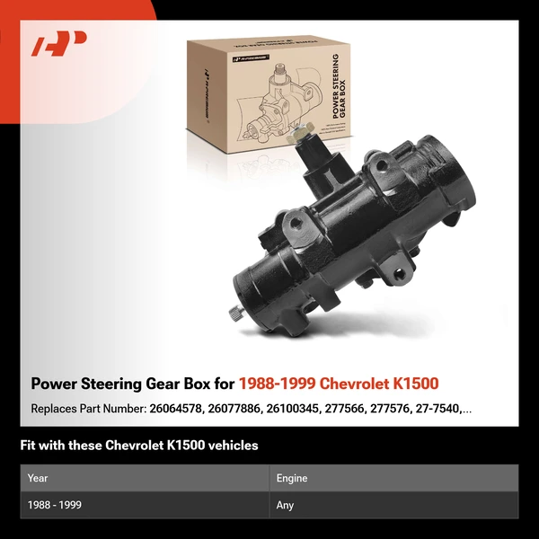 Power Steering Gear Box for 1988-1999 Chevrolet K1500