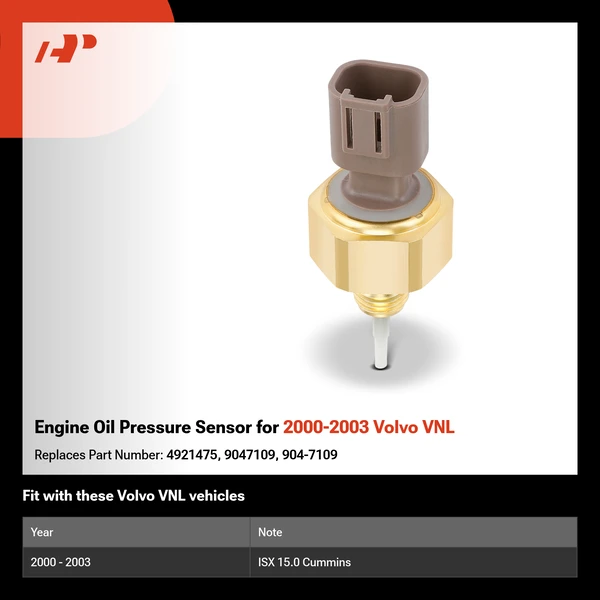 Engine Oil Pressure Sensor for 2000-2003 Volvo VNL