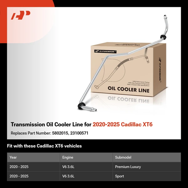 Transmission Oil Cooler Line for 2020-2025 Cadillac XT6