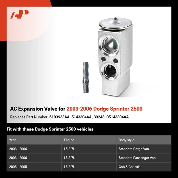 AC Expansion Valve for 2003-2006 Dodge Sprinter 2500