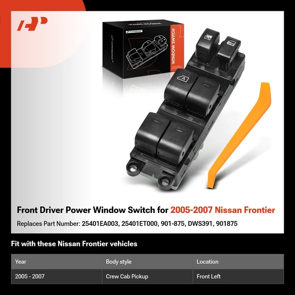 Front Driver Power Window Switch for 2005-2007 Nissan Frontier