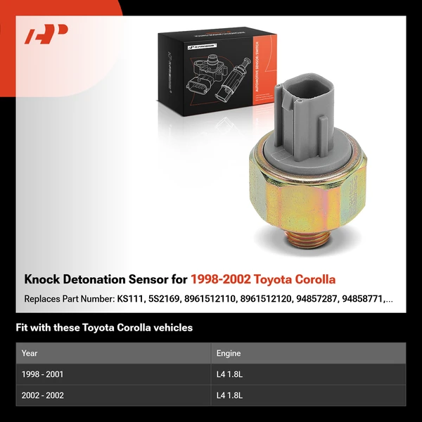 Knock Detonation Sensor for 1998-2002 Toyota Corolla
