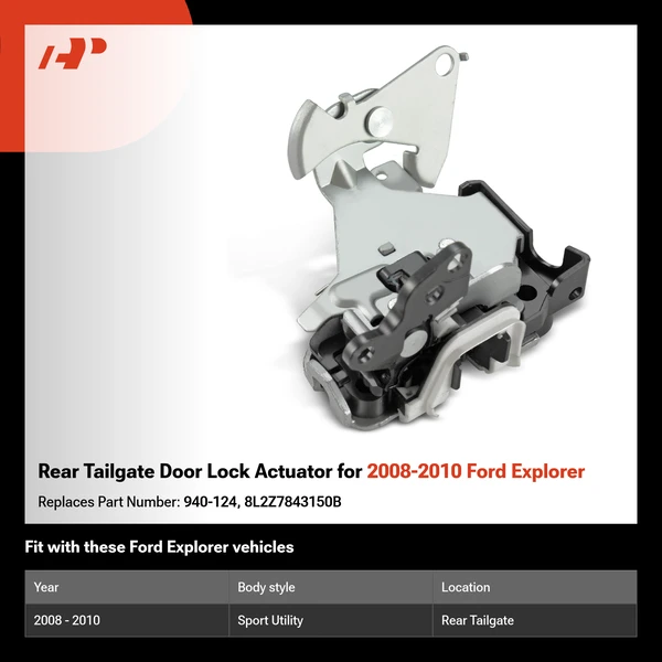 Rear Tailgate Door Lock Actuator for 2008-2010 Ford Explorer